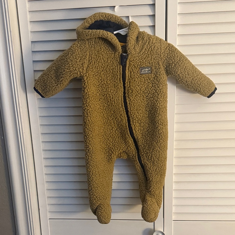 Eddie Bauer Cozy Brown Kids Footie